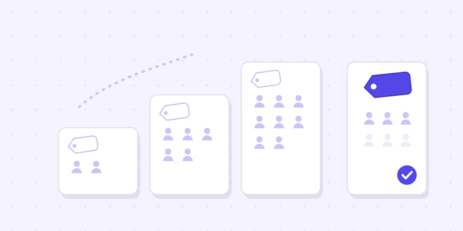 Per-seat tiers climbing with every added person, beside one flat price for the whole workspace.